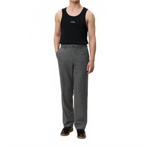 NEW LES DEUX como pinstripe mouline pant in grey